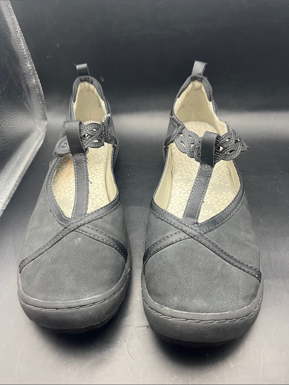 SZ 11 JBU by Jambu Women's Buttercup Mary Jane Flats in black